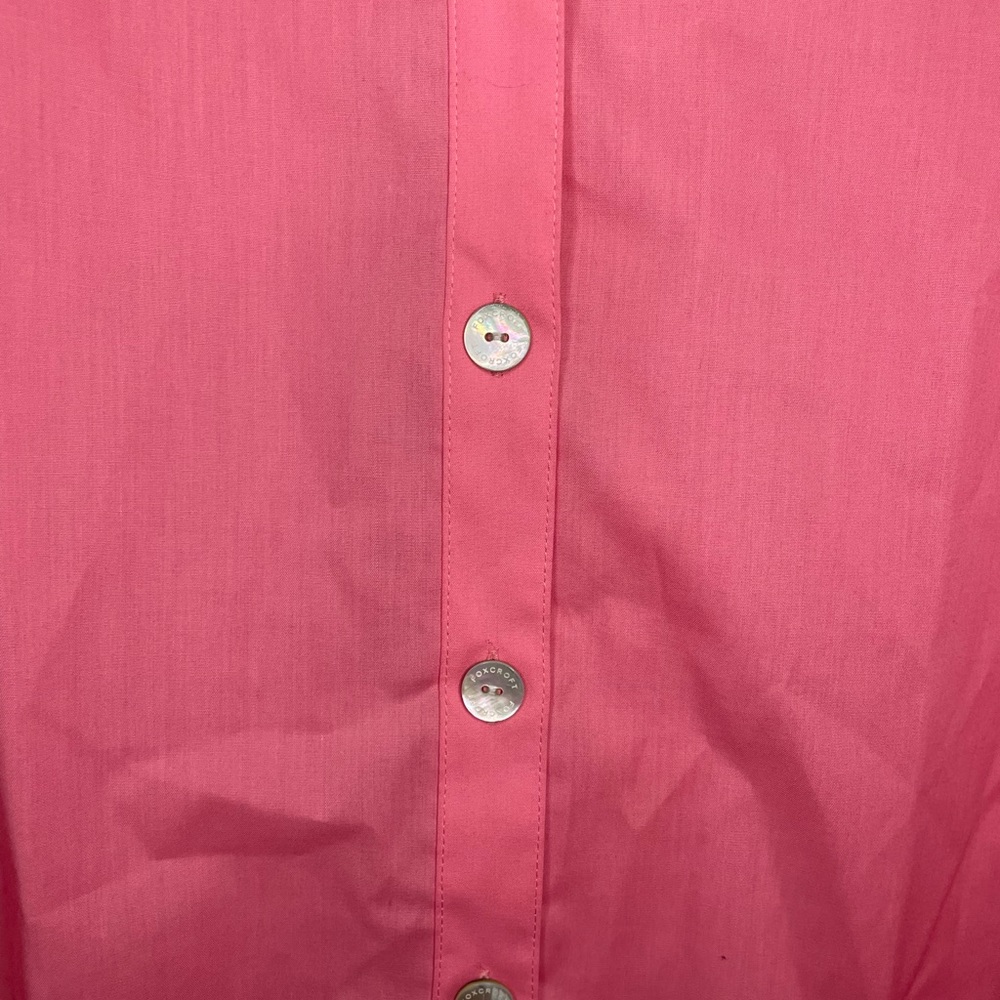 Foxcroft for Appleseeds Pink Button Down Shirt Wrinkle Free Long Sleeve 20W - Picture 2 of 4